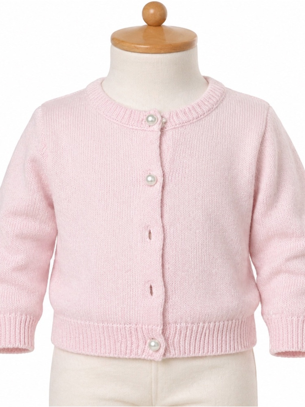 New Girls' Lightweight Pink Knit Cardigan Sweater Size 24 Month